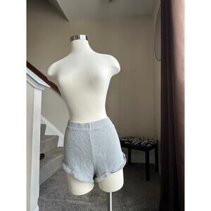 princess polly gray ribbed micro shorts